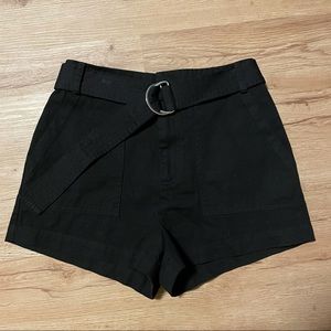 black buckle high waisted shorts size Small